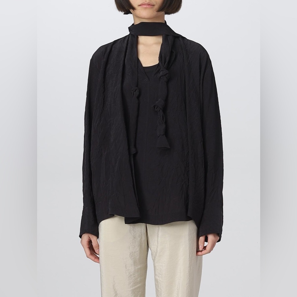 LeMaire Blouse with Knotted Scarf